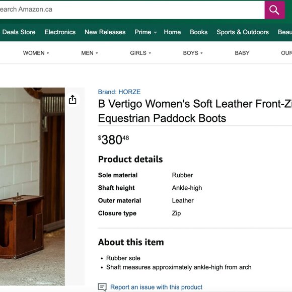 B Vertigo soft leather, zip front, equestrian boots. - Picture 12 of 13